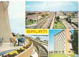 Carte Postala Galati 1973, Mozaic, Editura OSETCM, Circulata, Stampile, Timbru Imprimat, CPI (B2851)