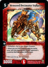 Vand carti de joc Duel Masters 2011 Rare Armored Decimator Valkaizer Super Okazie Sarbatori foto