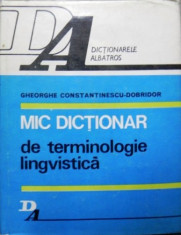 MIC DICTIONAR DE TERMINOLOGIE LINGVISTICA de GH CONSTANTINESCU-DOBRIDOR foto