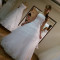 rochie mireasa tip printesa, culoare alb mat, marimea 38