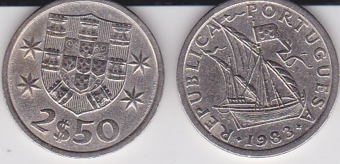 Portugalia 2.50 escudos 1983