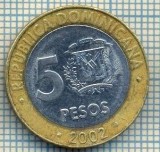 2374 MONEDA - REPUBLICA DOMINICANA - 5 PESOS - anul 2002 -starea care se vede