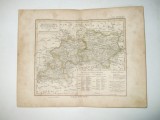 Harta Gravura color Austria 1853