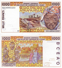 TOGO 1.000 francs 2002 UNC!!! foto