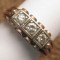 *** INEL Art deco aur 14 k , 4.5 gr, cu diamante 3x0.1 ct