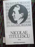 IN MEMORIAM NICOLAE TITULESCU, 1982