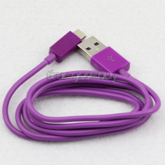 Cablu micro USB Samsung Galaxy S2 S3 S4 Note HTC Purple foto