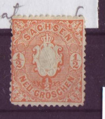 1863 germania sachsen mi. 15 conditie** foto