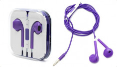 Casti Earpods Apple iPhone 5 iTouch 5 iPad Purple foto