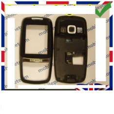 Vand Carcasa Samsung D600 Noua Completa Neagra Negru Black Rama Fata cu Geam si Corp Mijloc de la Camera Spate foto