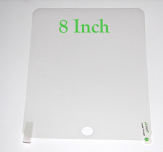 Folie de protectie, 8 inch, tablete, orificiu cu buton, pentru ecran capacitiv si rezistiv, usor de aplicat foto