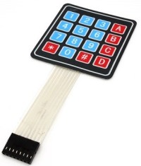 matrix Arduino keypad 4x4, tastatura, keyboard, autoadeziv, matrice, 16 taste, ARM, MCU, PIC foto