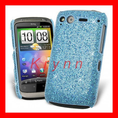 HC224 - Carcasa protectie plastic - HTC Desire S S510e G12 -LASER albastru+FOLIE foto