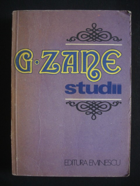 G. ZANE - STUDII {1980}