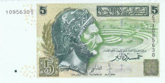 Bancnota Tunisia 5 Dinari 2008 - P92 UNC foto