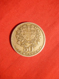 Moneda 50 Centavos 1944 Portugalia , Cu-Nichel , cal.Buna, Europa