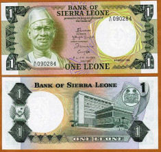 SIERRA LEONE- 1 LEONE 1984- UNC!! foto