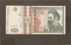 BANCNOTA 500 LEI 1992 VF foto