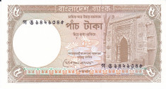 Bancnota Bangladesh 5 Taka (1981) - P25c UNC foto