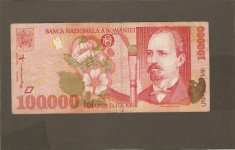 BANCNOTA 100000 LEI 1998 VF+ foto