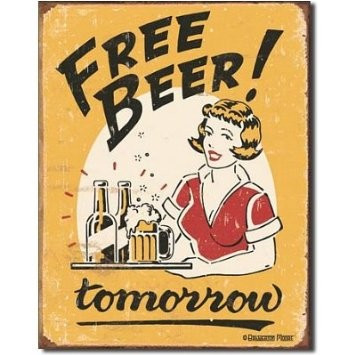 Reclama metalica vintage - FREE BEER