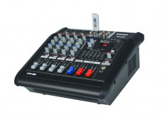 MIXER AUDIO PROFESIONAL AMPLIFICAT,EGALIZATOR,EFECTE DSP,MP3 PLAYER INCLUS. foto