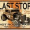 Reclama metalica vintage - LAST STOP