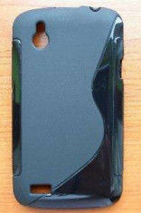 Husa de silicon TPU, model S-LINE, culoare neagra, HTC Desire X T328E foto