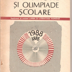 (C4181) CONCURSURI SI OLIMPIADE SCOLARE, SUPLIMENT AL REVISTEI LIMBA SI LITERATURA ROMANA, AUTOR: MARICA ANGHELESCU SI COLECTIVUL, 1988