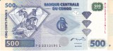 Bancnota Congo 500 Franci 2002 - P96 UNC ( vezi descriere )