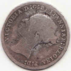 Moneda - Regatul Unit al Marii Britanii si Irlandei - 3 Pence 1879 - Victoria - primul portret - monede Maundy - argint foto