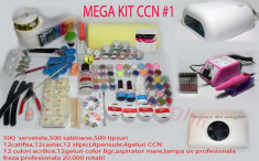 MEGA KIT UNGHII FALSE CU GEL/KIT UNGHII MANICHIURA TRANSPORT GRATUIT foto