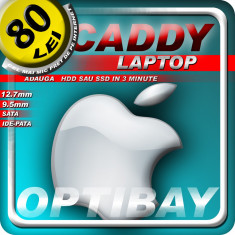 ADAPTOR HDD / SSD CADDY laptop 9.5mm PATA IDE la SATA pentru MAC NON-UNIBODY late 2008 HP Dell STOC LIMITAT! foto