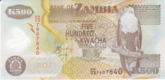 Bancnota Zambia 500 Kwacha 2008 - P43g UNC ( polimer ) foto