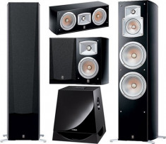 Incinte home cinema 5.1 Yamaha format din NS-555 (front) + NS-C444 (center) + NS-333 (surround) + NS-SW700 (subwoofer) sigilate la cel mai bun pret! foto