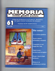 MEMORIA REVISTA GANDIRII ARESTATE 61 4/2007 DETINUTI POLITICI INCHISORI COMUNISTE MISCAREA LEGIONARA GARDA DE FIER DICTATURA LEGIUNEA foto