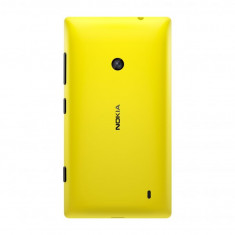 CAPAC NOKIA LUMIA 520 LUMIA 525 ORIGINAL CULOARE GALBENA YELLOW NOU CAPAC BATERIE CARCASA SPATE NOKIA CAPAC ACUMULATOR CU BUTOANE LATERALE INCLUSE foto