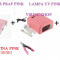 SET KIT APARATURA UNGHII FALSE : LAMPA UV 36 w PINK + FREZA/PILA UNGHII FALSE ELECTRICA PINK+ ASPIRATOR UNGHII FALSE PINK+ CLESTE GHILOTINA PINK CADOU