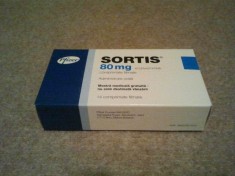 SORTIS (atorvastatin) - scadere colesterol - 80 mg, cutie cu 14 comprimate filmate, produs original PFIZER foto