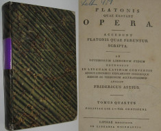 RARITATE - Platon. Opere, vol.IV, bilingva (latina-greaca), 1822 foto