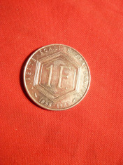Moneda Comemorativa 1 Fr. Ch.de Gaulle, Franta 1988 Ni ,cal.NC foto