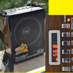 BOXA 10 W Reali Waxiba MP3 SI RADIO FM cu SLOT USB / CARD SD + ACUMULATOR INTERN +i AFISAJ foto