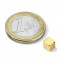 Magnet neodim cub, lungime 5 mm, putere aprox. 1,2 kg, placat aur