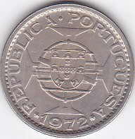 Moneda Angola ( colonie ) 5 Escudos 1972 - KM#81 UNC (valoare catalog $45) foto