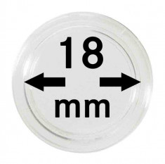 Capsule pentru monede - 10 buc. in cutie - dimensiune intrare 18 mm foto