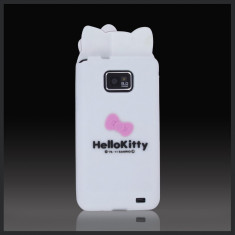 husa silicon alba Hello Kitty SAMSUNG GALAXY 2 i9100 + Folie protectie ecran + expediere gratuita foto