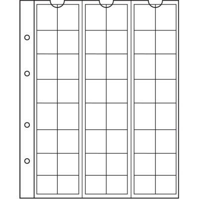NUMIS 17 PVC file rezerva pentru monede / 5 buc./ - 17 mm foto