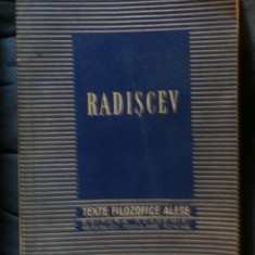 RADISCEV Texte filozofice alese ed. Academiei RPR 1954