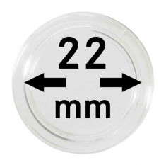 Capsule pentru monede in cutie x 10 buc. - 22 mm dimensiune intrare