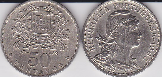 Portugalia 50 centavos 1965